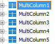 The variables tab with a list of variables that have only the default names, such as button 1 and drop down 1. 